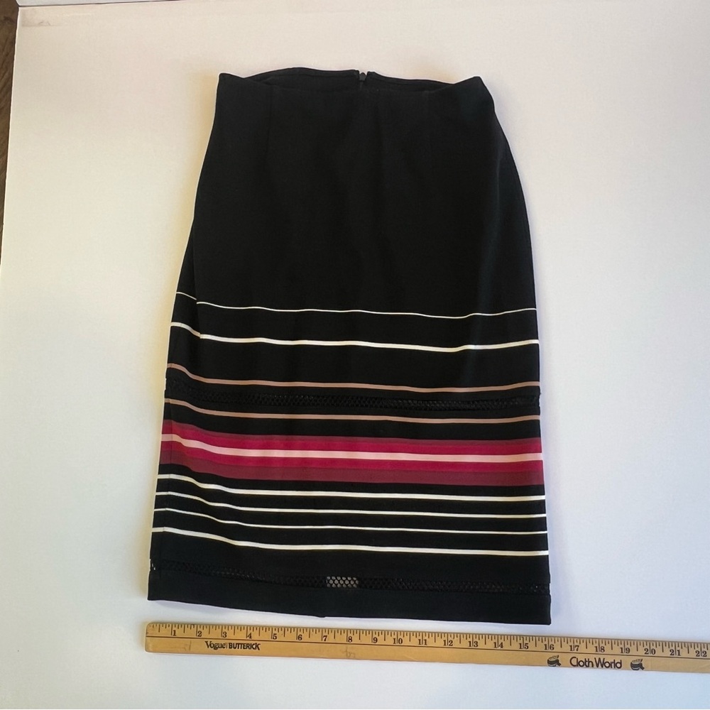 White House Black Market, Pencil Skirt with Colorful Stripes
